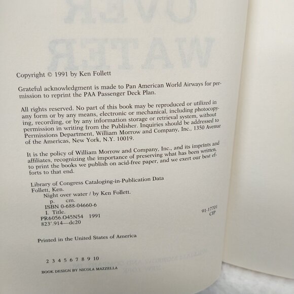 Night Over Water by Ken Follett - Picture 3 of 4